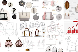do bag design, handbag, luggage, wallet, tech pack, tote bag design and accessor