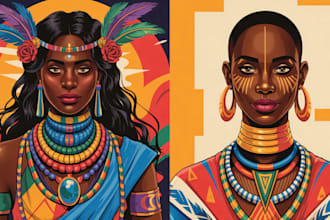 do african american fashion illustration, african  comic book graphic novel