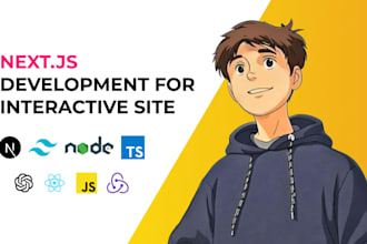 build and deploy an interactive with animations next js site