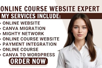 setup mighty network online course website redesign canva migration to wordpress