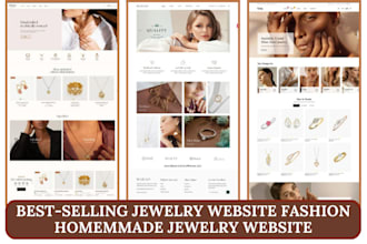 design jewelry shopify handmade jewelry store fashion jewelry ecommerce website