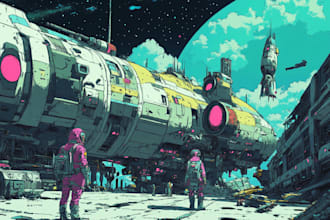 character, mech, spaceship, weapon or environment sci fi