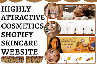 design cosmetics website skincare salon shopify store makeup spa beauty website