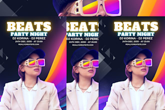 party flyer, club, dj, music, event flyer, media kit, night club flyer