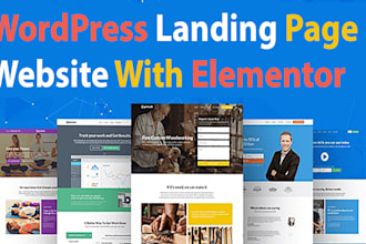 create wordpress landing page design website with elementor