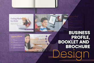 design business profile, flyer, brochure and booklet