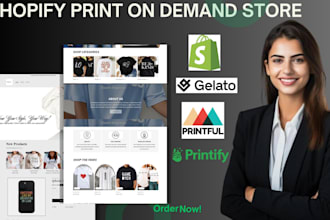shopify print on demand tshirt with gelato printify printiful ecwid etsy pod