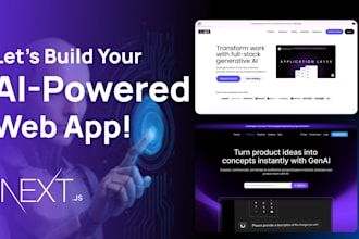 develop a fast responsive nextjs landing page, business website, webapp