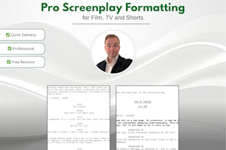 format and cleanup your screenplay for film, TV and shorts