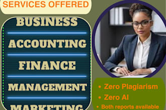 do accounting, finance, case studies and excel report