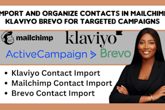 import and organize contacts in mailchimp klaviyo or brevo for targeted campaign