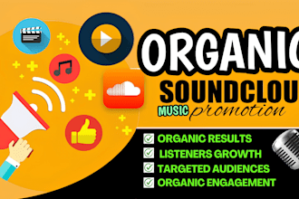 promote your soundcloud music to gain organic follower and plays