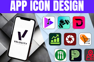 design a professional mobile app icon in only 24h