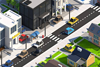 create isometric map vector isometric illustration 2d isometric illustration