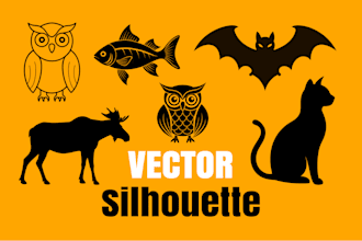 create vector silhouette or silhouette logo of any image