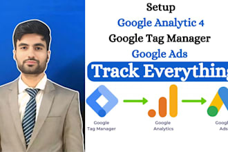 setup google analytics 4, ga4 ecommerce tracking, ads conversion tracking GTM