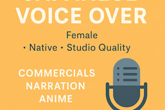 create natural and versatile japanese voice overs for your project