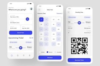 develop railway tracking app, bus, flight, taxi, ticket booking app