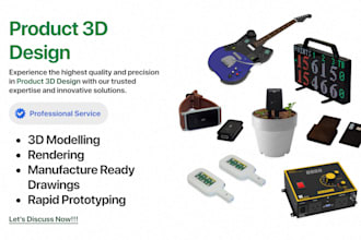 do product design, cad design and product rendering