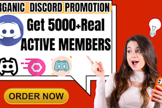 grow, advertise and promote your discord server, organic growth to get real user