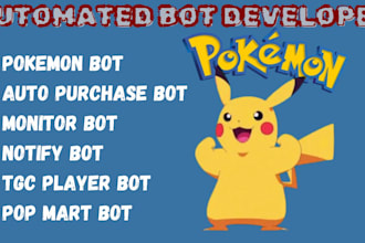 do pokeman center bot, tcgplayer bot, monitor bot, notify bot, scalper bot