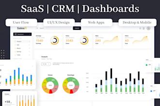 design software UI UX for dashboards, saas web app, CRM in figma