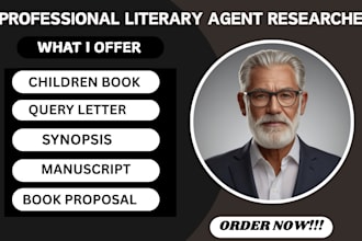 secure active literary agent, write query letter, synopsis for children book