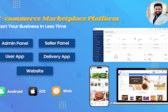 develop professional ecommerce flutter app with admin panel