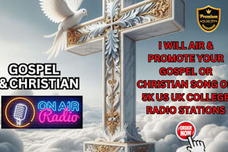air and promote your gospel music on 5k US UK christian college radio stations