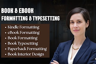 do book formatting, paperback formatting layout design for amazon KDP book cover
