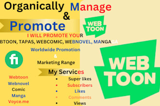 organically promote your webtoon tapas manga and webnovel