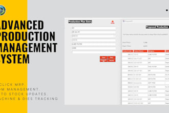 build ms access production management systems for factories