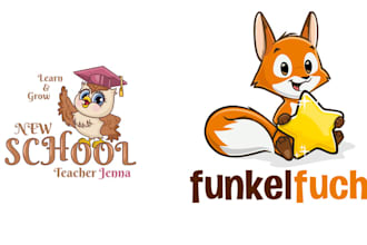 create a cute kawaii  cartoon mascot logo for your business