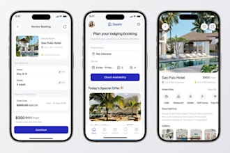 develop a hotel booking aggregator app for chain hotels