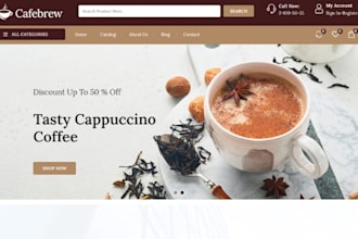 design private label coffee shopify wine store beverages tea grocery website