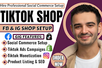 setup facebook shop usa tiktok shop tiktok monetization dropshipping ads