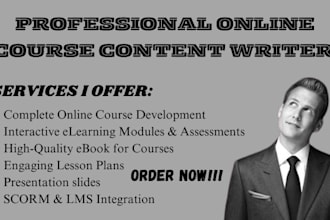 do online course creation, course content, ebook online course, elearning course