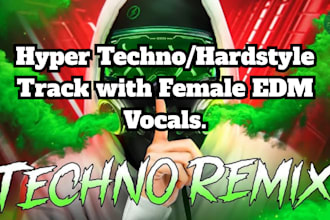 be female edm hyper techno songwriter vocalist singer, hard style ghost producer