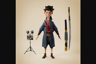 create 3d character , animal, mascort, cartoon character for game, 3d animation