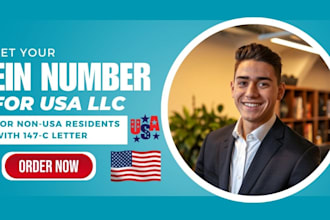 register a US llc nonus resident, ein number tax id irs for solo boi formation