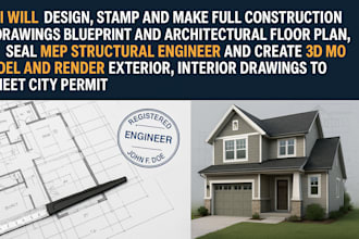 design and make full construction drawings blueprint and ohio stamp