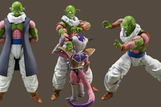 custom quality 3d action figure model for 3d printing articulated model figuring
