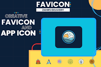 design custom favicon and app icon design for websites and applications