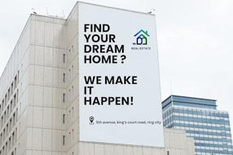design real estate signage, yard signs, billboards, banner