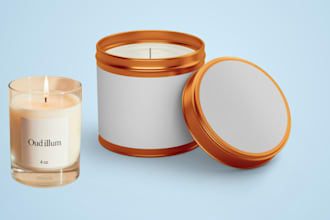 design stunning candle label design, logo design and product packaging