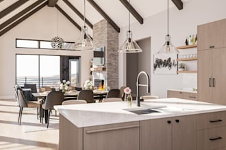 refurbish old house to neoclassic interior, cgi livingroom,3d patio,d5 render