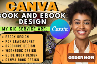 create canva ebook design, book layout design and ebook design
