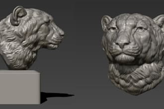 optimize sculpt 3d head model, face model, 3d head bust, 3d mask, 3d print, stl