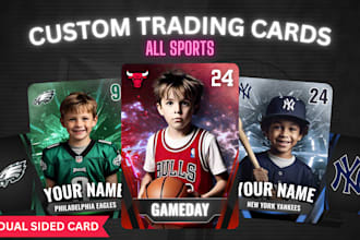 design customized trading cards for you and your team