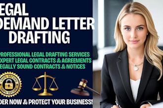 draft legal contracts, agreement, legal notices, demand letter, cease and desist